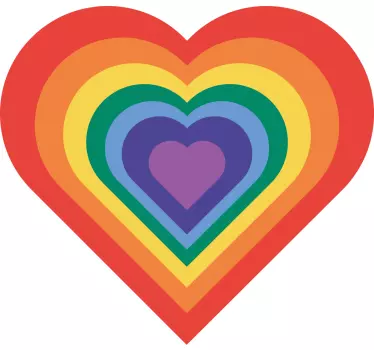Baby t-shirt colorful heart layers - TenStickers