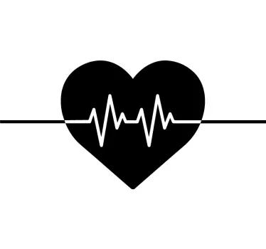 Heartbeat modern motif matching shirts for couples - TenStickers