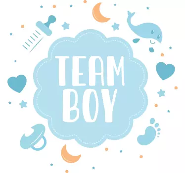 Baby t-shirt team boy fun - TenStickers