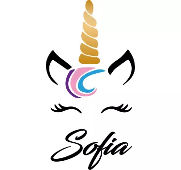 Cute unicorn personalized baby t-shirt - TenStickers