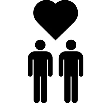Couple t-shirt purple love emblem - TenStickers