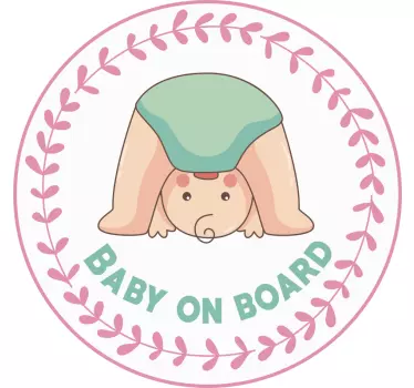 Cute baby on board baby t-shirt - TenStickers