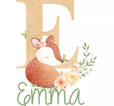 Baby t-shirt with adorable fox illustration - TenStickers