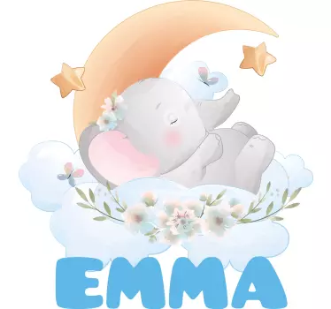 Baby t-shirt cute elephant sleeping - TenStickers