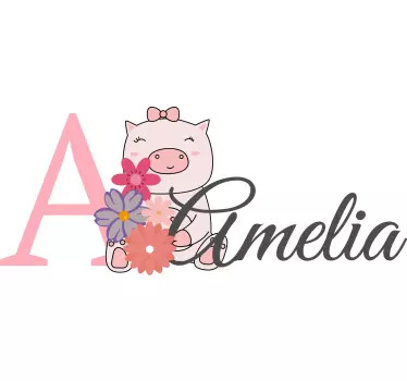 Baby t-shirt cute piglet personalized outfit - TenStickers