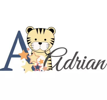 Baby t-shirt a personalised tiger design - TenStickers