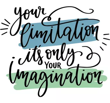 Your Limitation Imagination Quote couple t-shirt - TenStickers