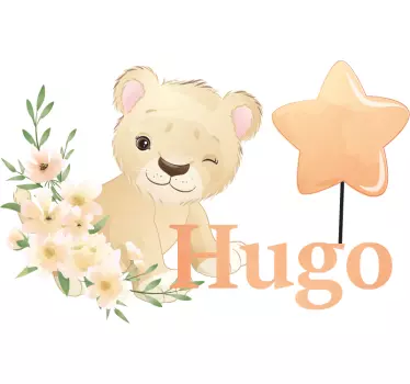 Baby t-shirt cute lion with star design - TenStickers