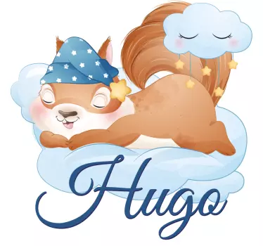 Sleepy squirrel design baby t-shirt - TenStickers