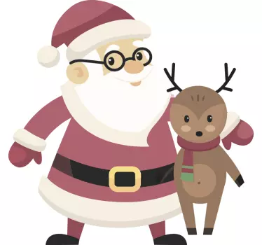 Jolly Santa Claus Christmas t-shirt - TenStickers