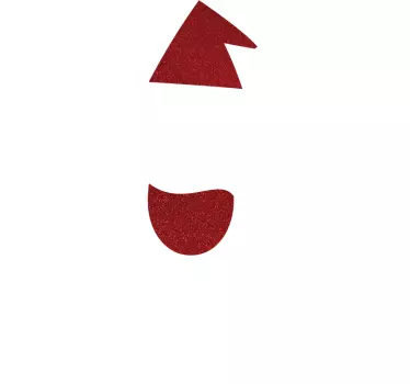 Glitter wine glass with hat christmas tee shirts - TenStickers