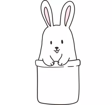 Baby t-shirt cute bunny in a box - TenStickers