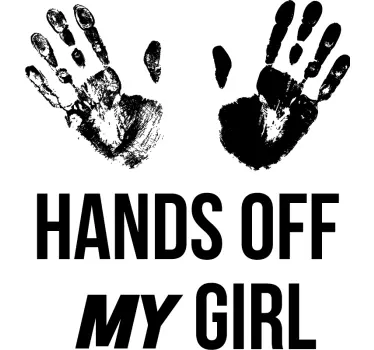 Hands off couple design matching shirts for couples - TenStickers