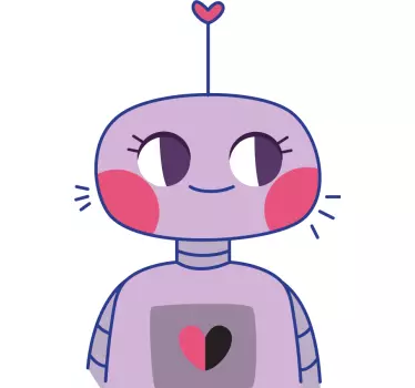 Cute robot couple couple t-shirt - TenStickers