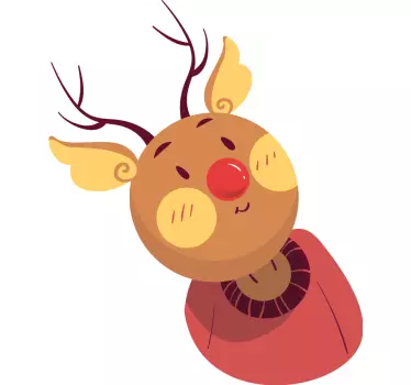 Cute reindeers in love matching shirts for couples - TenStickers