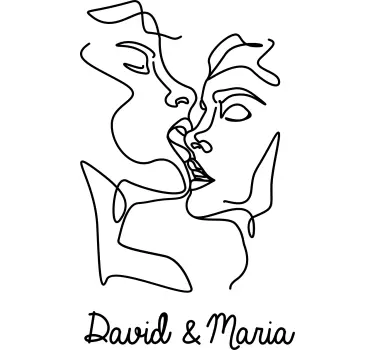 Couple t-shirt stylish couple embrace - TenStickers