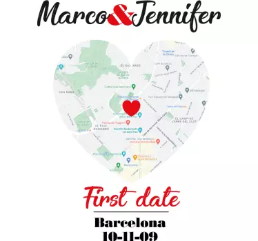 Special moments locations matching shirts for couples - TenStickers