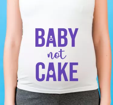 Baby t-shirt baby not cake - TenStickers