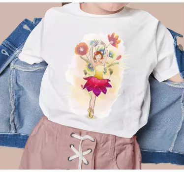 Baby t-shirt ballet flower dance - TenStickers