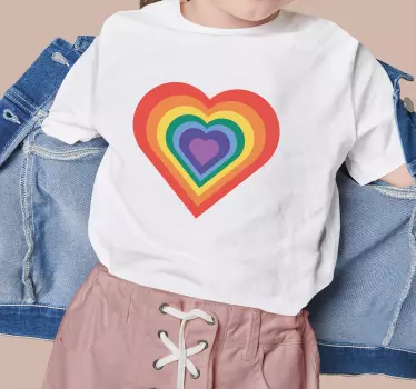 Baby t-shirt colorful heart layers - TenStickers