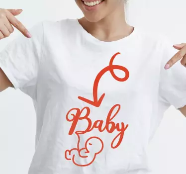 Baby t-shirt cute baby announcement - TenStickers