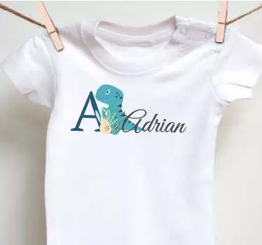 Baby t-shirt dinosaur themed custom gift - TenStickers