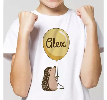 Baby t-shirt hedgehog with balloon design - TenStickers