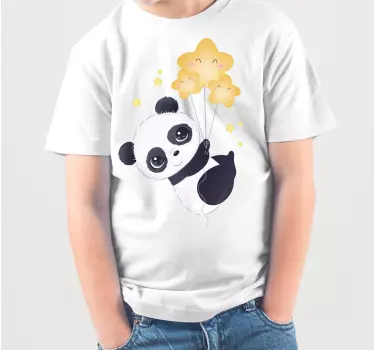 Baby t-shirt panda with stars - TenStickers