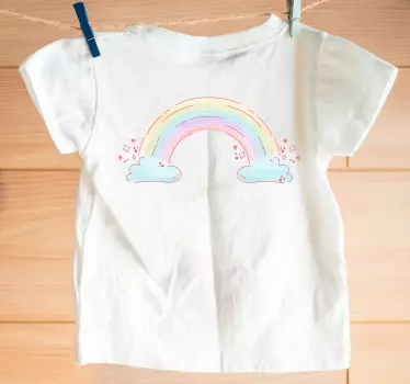 Baby t-shirt rainbow cloud design - TenStickers