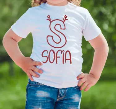 Baby t-shirt sofia with antlers - TenStickers