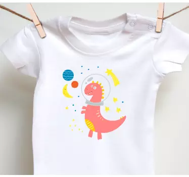 Baby t-shirt space dino adventure - TenStickers