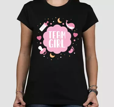 Baby t-shirt team girl celebration - TenStickers