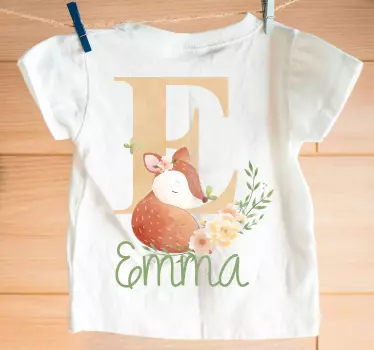 Baby t-shirt with adorable fox illustration - TenStickers