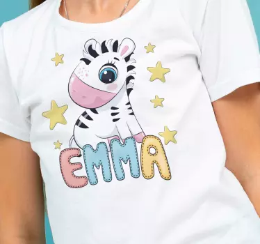 Baby t-shirt with adorable zebra design - TenStickers
