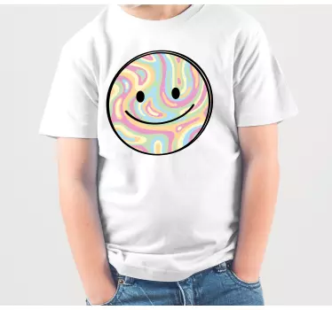 Baby t-shirt with cheerful colorful face - TenStickers