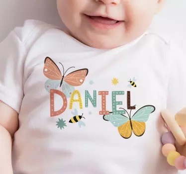 Baby t-shirt with colorful butterflies design - TenStickers