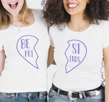 Best friends matching tees couple t-shirt - TenStickers