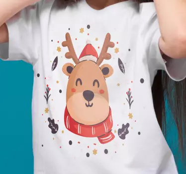 Christmas deer christmas tee shirts - TenStickers