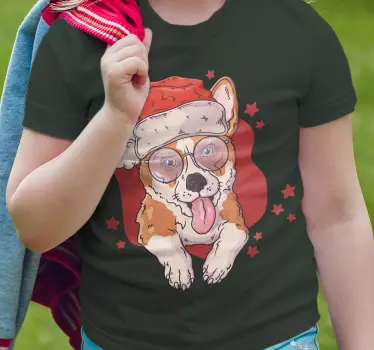 Christmas dog face tee shirts - TenStickers