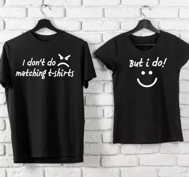 Compromising funny text  matching couple t shirt - TenStickers