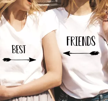 Couple t-shirt best friend arrows design - TenStickers