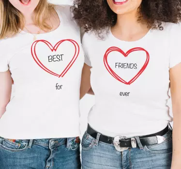 Couple t-shirt best friends for life - TenStickers