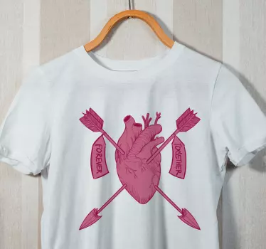 Couple t-shirt heart and arrows united - TenStickers