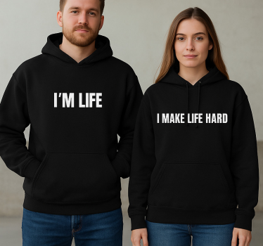 Couple t-shirt i make life hard - TenStickers