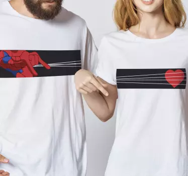 Couples spiderman  matching shirts for couples - TenStickers