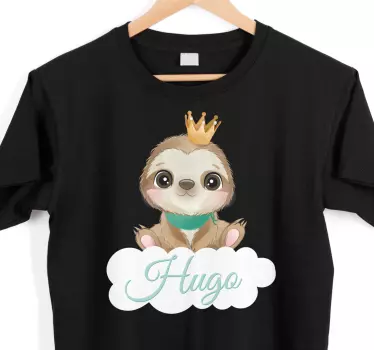 Crowned sloth character baby t-shirt - TenStickers