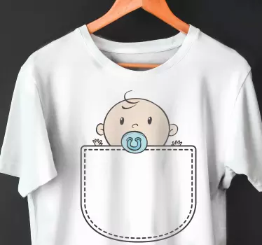 Cute baby pocket baby t-shirt - TenStickers