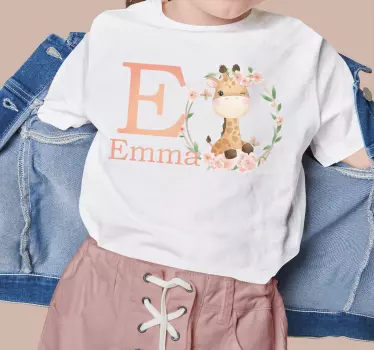 Cute giraffe design baby t-shirt - TenStickers