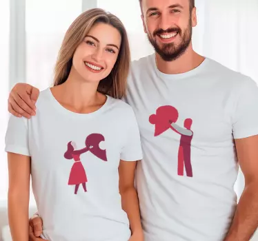 Doodle stick couple matching shirts for couples - TenStickers