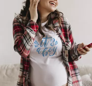 Expecting baby announcement baby t-shirt - TenStickers